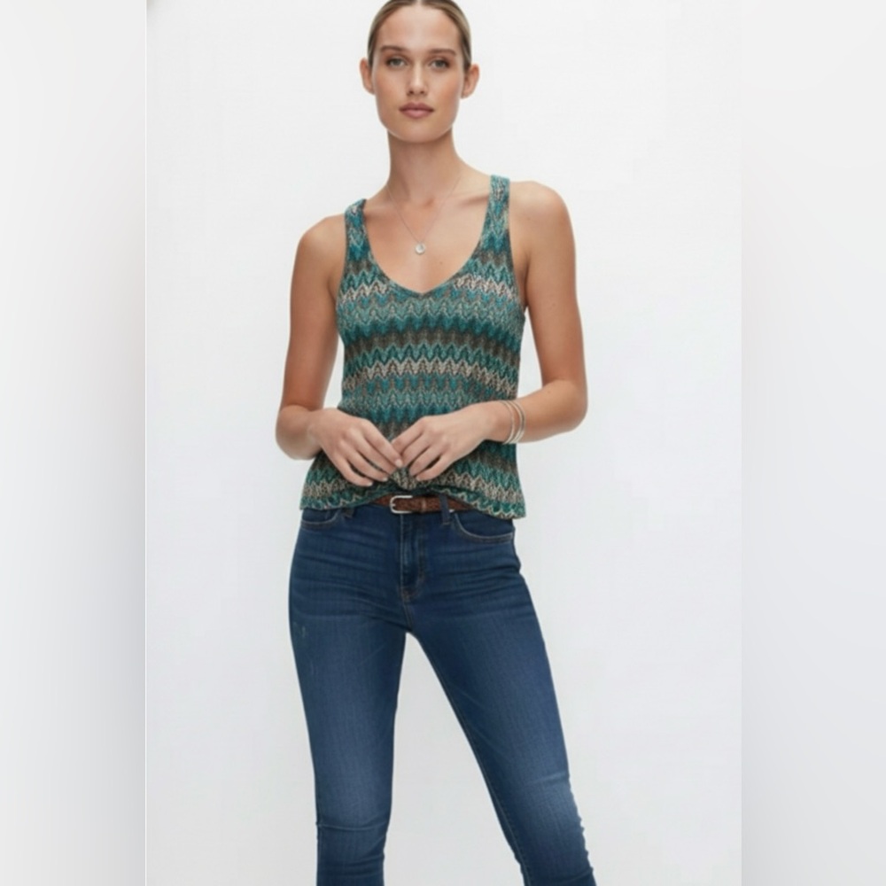 H&M 👗🛍turq knitted multi tank